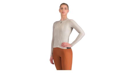 Maillot à manches longues espresso femme beige gris
