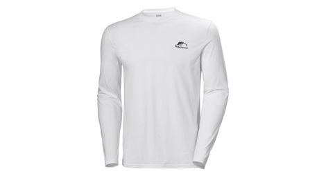 helly hansen nord graphic langarmshirt weis
