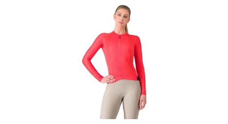 Maillot à Manches Longues Castelli Espresso Femme ML Rouge Gris