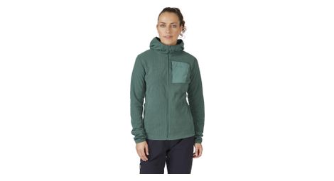 Polaire rab tecton hoody vert femme