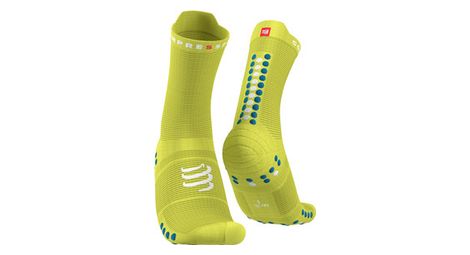 Paar compressport pro racing socks v4.0 run high yellow