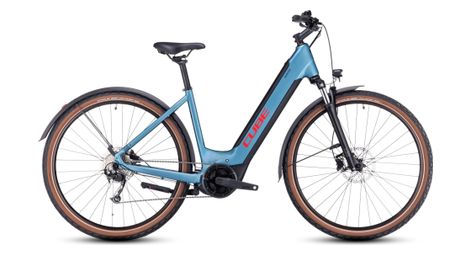 Cube nuride hybrid performance 500 allroad bicicleta eléctrica híbrida de fácil acceso shimano alivio 9s 500 wh 29'' metal azul 2023