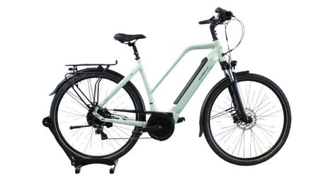 Produit reconditionné - vtc électrique vélo de ville aeb 490 vert - très bon état