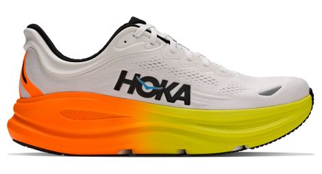 Scarpe da corsa Hoka Bondi 9 Large Bianco/Arancione da uomo