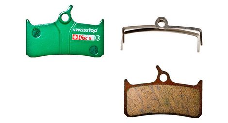 Swisstop paire de plaquettes organiques disc6 shimano hope grimeca sram trickstuff