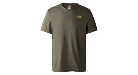 Camiseta para hombre the north face red box verde s