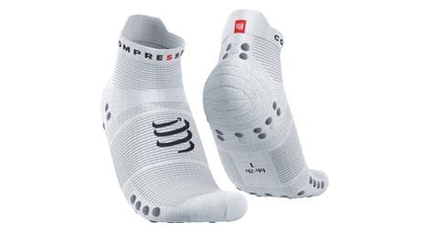 Paar compressport pro racing socks v4.0 run low white