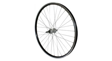 Roue vtc 700x35 arriere p2r alu noir double paroi moy alu axe plein rl 7-6v.