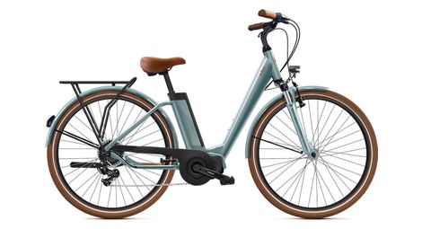 Vélo de ville électrique o2 feel ivog city up 3.1 shimano tourney 7v 400 wh 28 gris perle