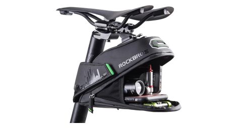 Sacoche de selle de vélo étanche rockbros 1.5l noir
