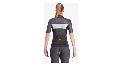Maglia a maniche corte castelli elegante donna nero grigio