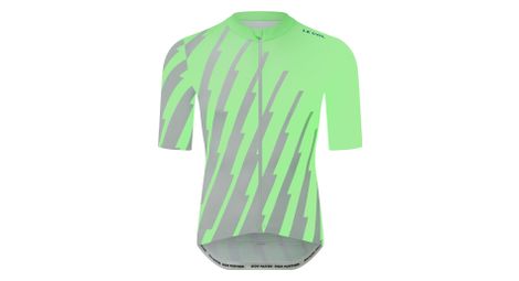 Heren pro collar korte mouw jersey groen/grijs