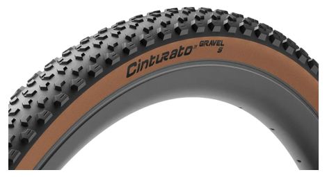 Pirelli cinturato gravel s classic 700mm tubeless ready suave speedgrip laterales beige