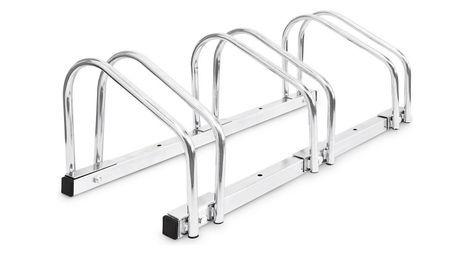 Systeme range velo ratelier inclinable 3 velos garage pratique au sol ou mural 3413002