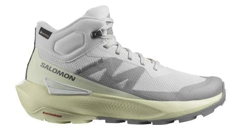 Chaussures de randonnée femme salomon elixir activ mid gtx gris vert