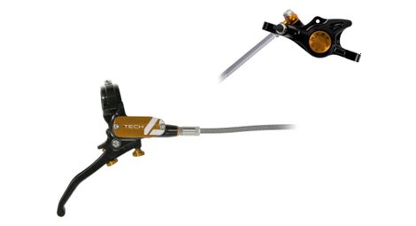 Frein arriere hope tech4 x2 noir bronze durite aviation