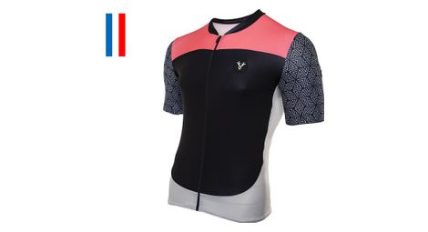 Maillot de manga corta lebram aspin negro ajustado