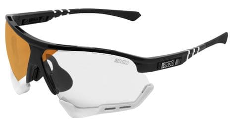 Scicon sports aerocomfort scn xt xl lunettes de soleil de performance sportive (miroir de bronze photocromique scnxt/luminosité noire)