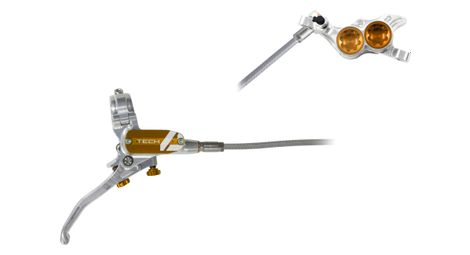 Hope tech 4 e4 disc break - volver plata / bronce latiguillo trenzado