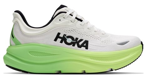 Chaussures Running Hoka Bondi 9 Large Blanc/Vert Femme