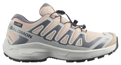 Chaussures Trail Salomon XA Pro Waterproof Beige/Gris Enfant