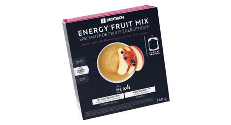 Spécialité de Fruits Energétiques Decathlon Nutrition Pomme/Fruits Rouges 4x90g