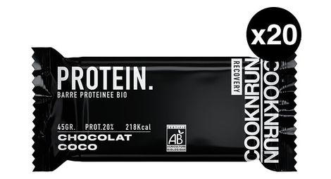 Barre protéinée chocolat noix de coco x20