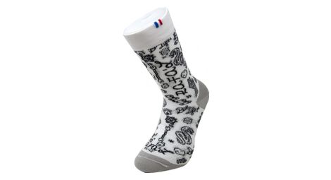 Chaussettes rafa l funny graffiti blanc