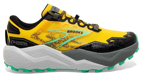 Brooks caldera 7 yellow green men's trail shoes 42.1/2