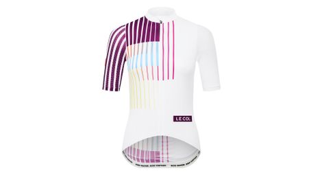 Maillot de mujer de manga corta le col sport lightweight blanco/multi