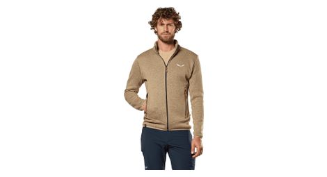 Giacca in pile Salewa Puez Rocca Polarlite beige da uomo