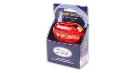 V bike feu arriere velo 3 leds reflecteur 4 fonctions fiable et resistant