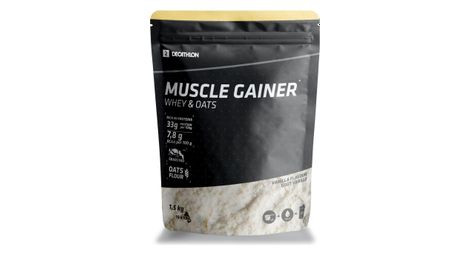 Whey muscle gainer pulver decathlon nutrition vanille 1.5kg