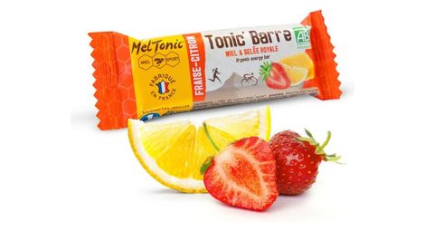 Meltonic tonic' bar organic strawberry lemon energy bar 25g