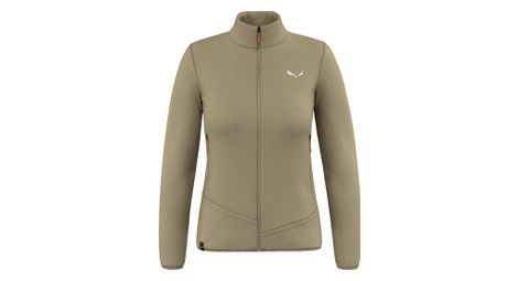 Chaqueta polar para mujer Salewa Puez Rocca Polarlite Beige