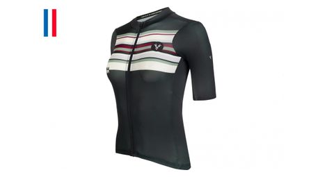 Maillot manches courtes femme lebram arpettaz vert coupe ajustée