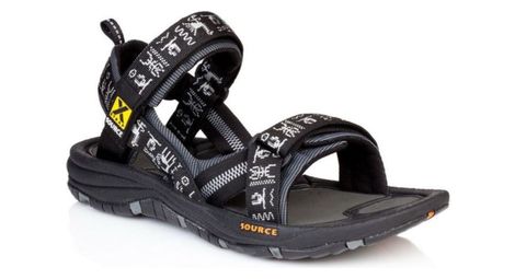 Source sandales pour hommes Gobi Black Inca-extérieur-Noir