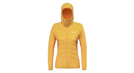 Doudoune a capuche femme salewa ortles hybrid tirolwool jaune