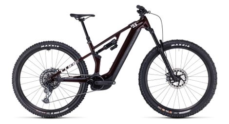 Vtt électrique tout-suspendu cube stereo hybrid one55 c:68x slx 750 sram gx eagle 12v 750 wh 29 rouge liquid carbon 2024