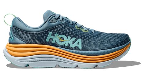 Hoka one one gaviota 5 blu arancione scarpe da corsa da uomo