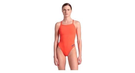 Arena team swimsuit challenge solid orange