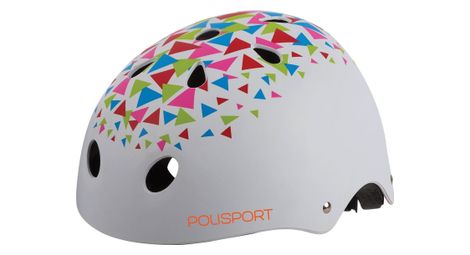 Polisport casque de vélo urban radical triangles blancgoudanje