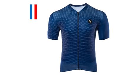 Maillot manches courtes lebram portillon bleu coupe ajustee