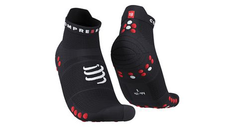 Paar compressport pro racing socken v4.0 run low schwarz / rot