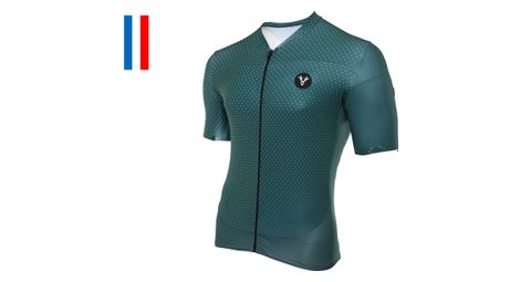 Maillot manches courtes lebram portillon vert coupe ajustée