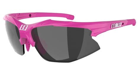 Brille bliz hybrid small pink/smoke silver mirror + orange&clear gläser