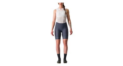 Kurze trägerlose radhose frau castelli prima blau m