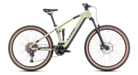 Cube stereo hybrid 120 one 750 suspension total electrica mtb shimano cues 10s 750 wh 29   verde oliva 2024