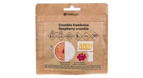 Postre liofilizado forclaz crumble de frambuesa 50 g