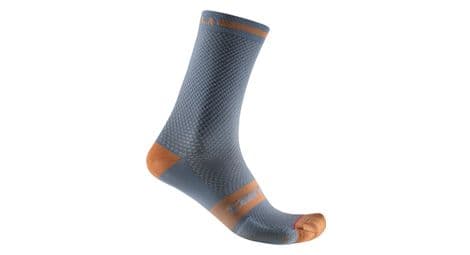 Calcetines castelli superleggera unisex t 18 azul/marrón